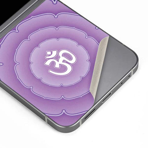 Sanskrit Purple Galaxy Z Flip6 Skin